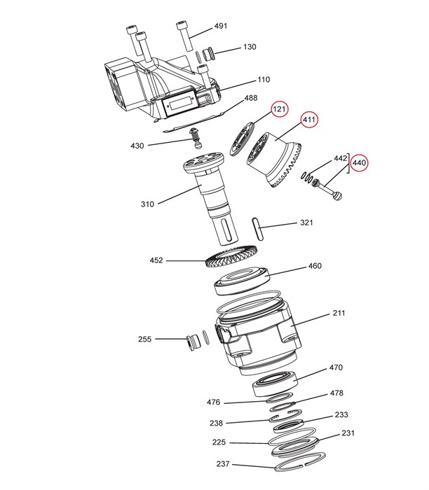 3787797 рем. комплект F12-030 REPAIR SPARE KIT 3787797